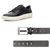 Kit Sapato Masculino Vellaro Preto + Cinto Preto 100% Couro