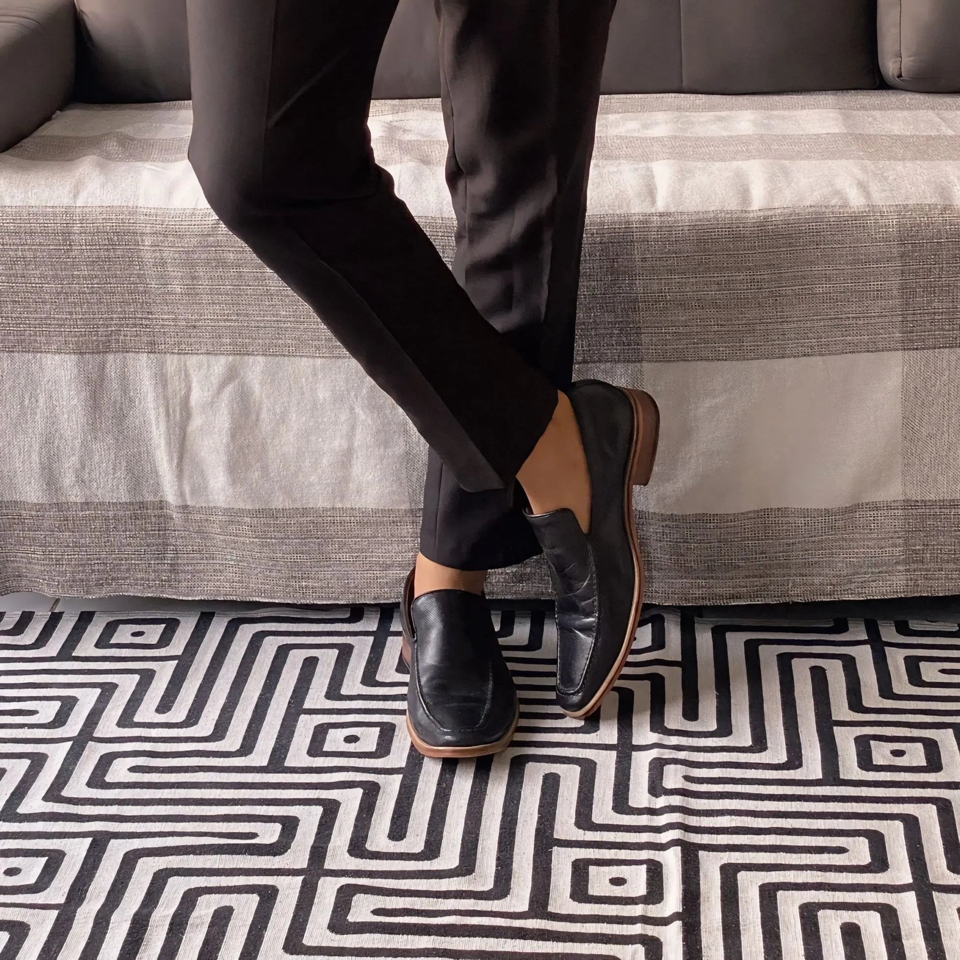 loafer masculino couro preto