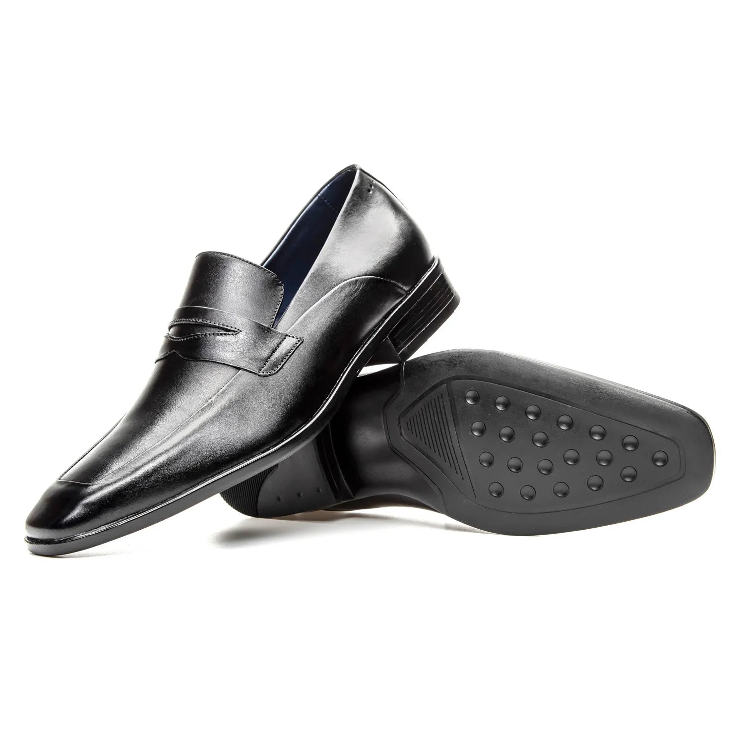 loafer masculino em couro preto