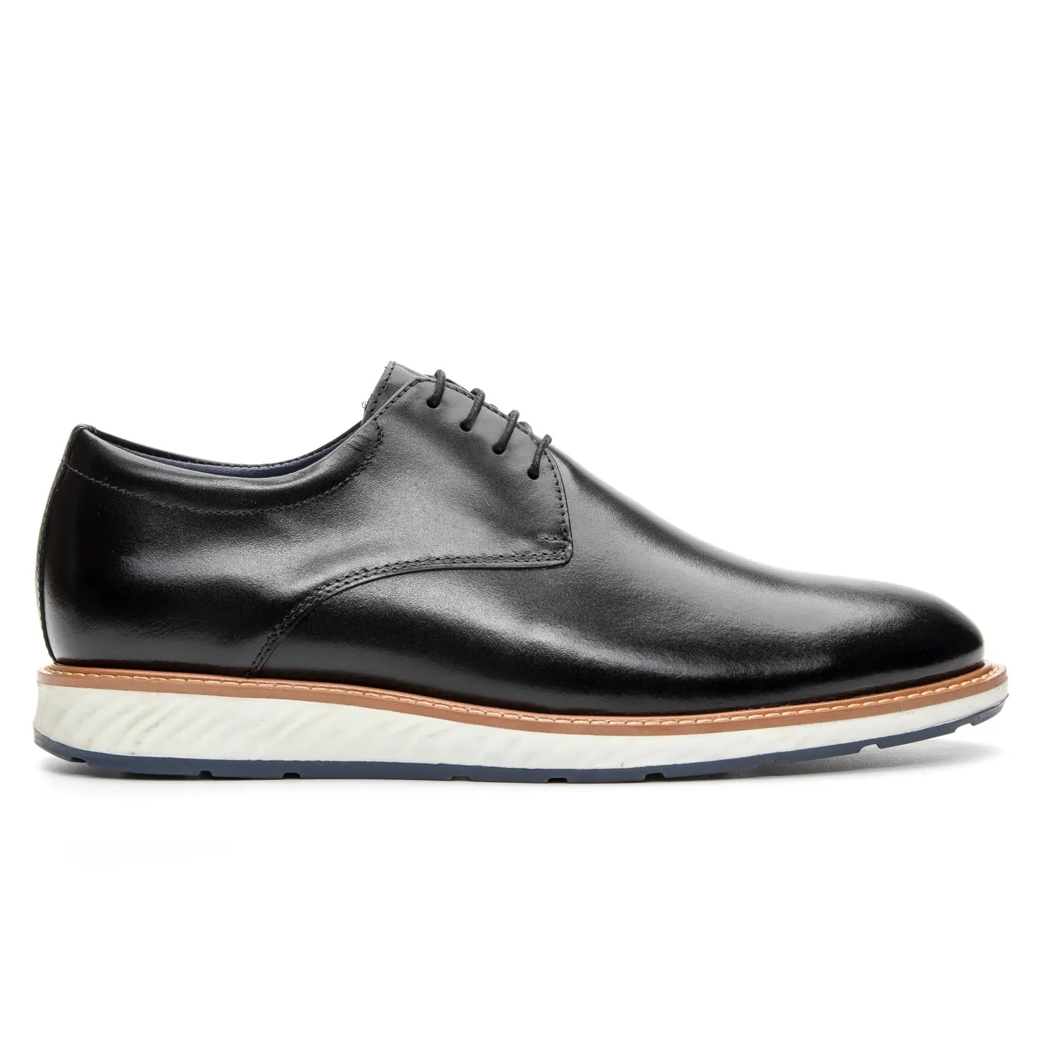 sapato casual de couro preto