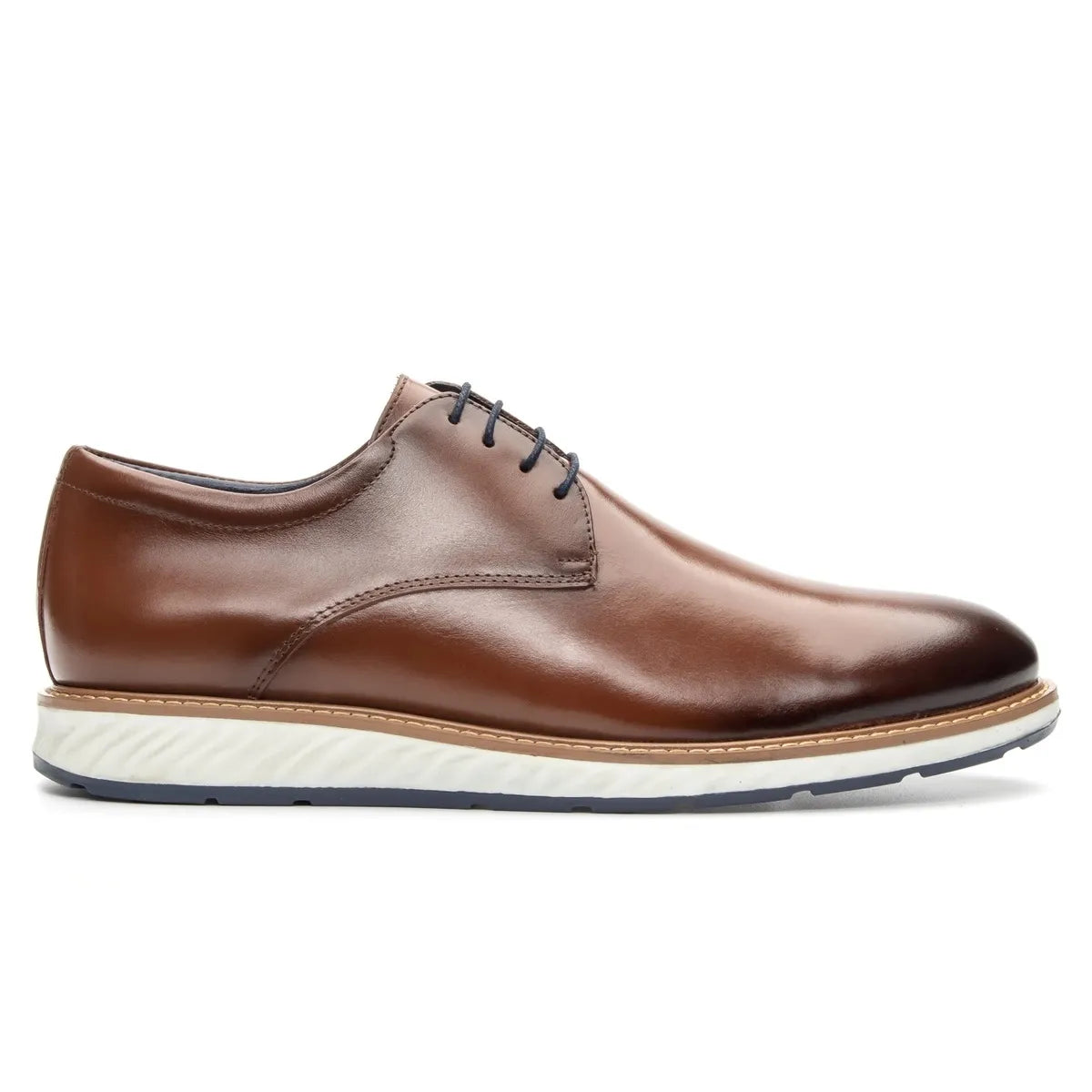 sapato casual de couro whisky