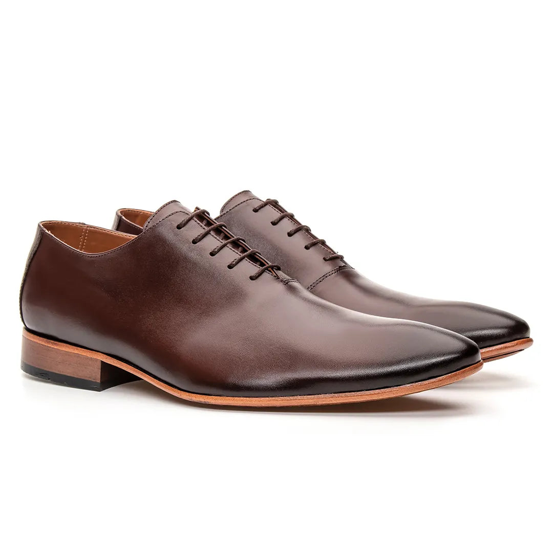 sapato social masculino marrom oxford