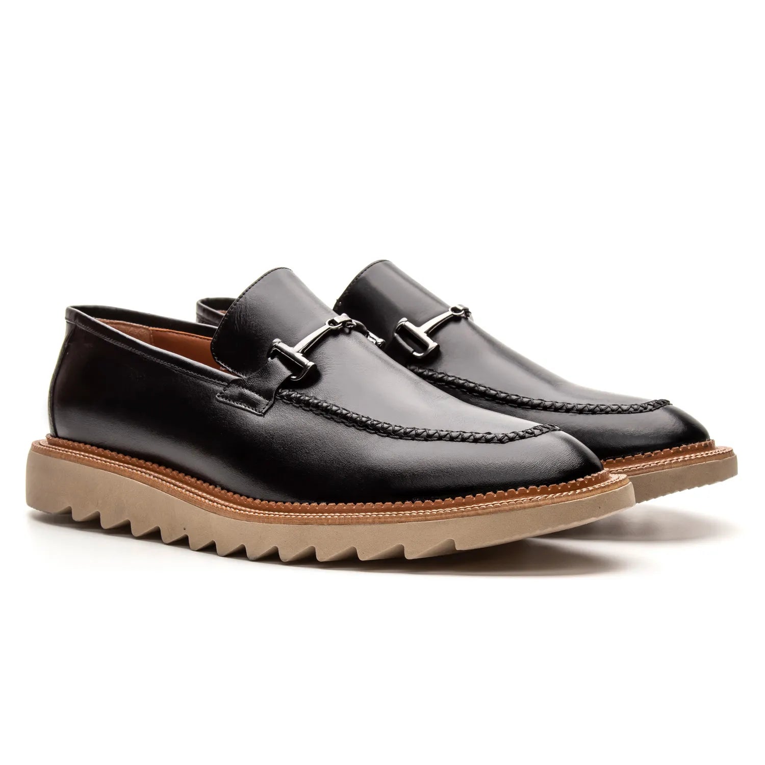 sapato loafer masculino preto