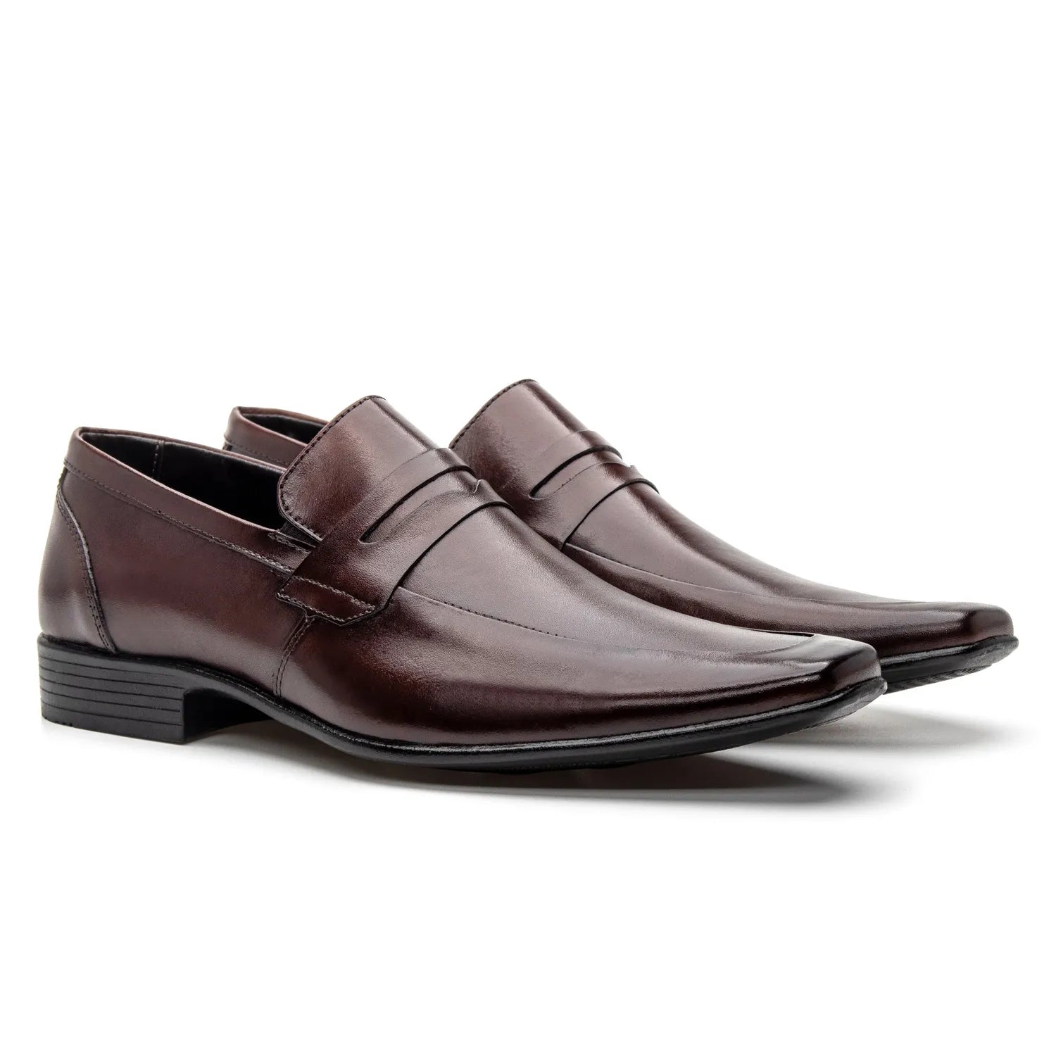 sapato social loafer masculino marrom